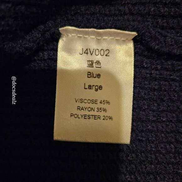 Blue Cardigan Button Front Women's Large - Picture 4 of 5